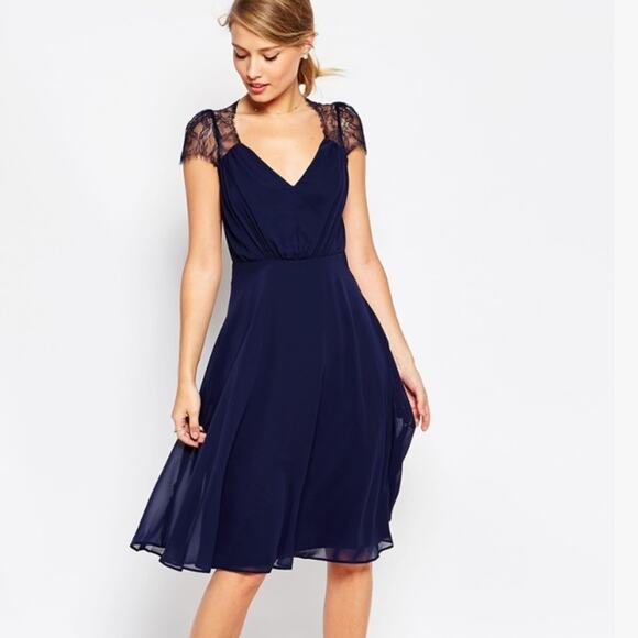 NWT Asos lace fit and flare dress - Picture 1 of 8